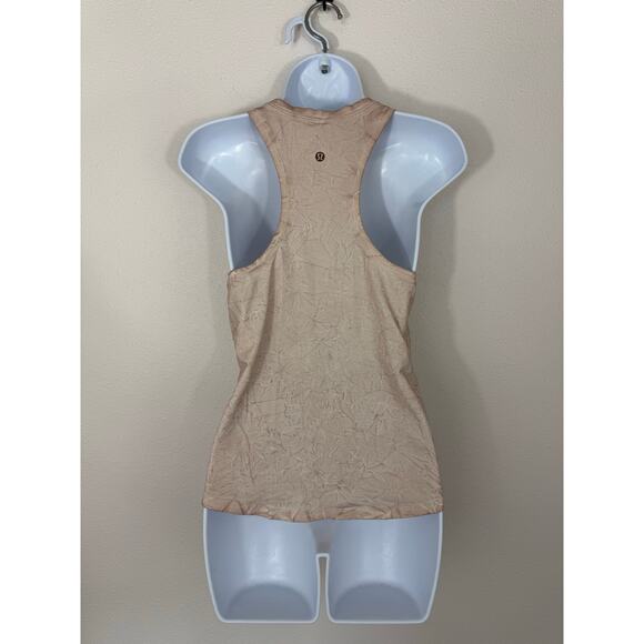 Lululemon Pink Racerback Tank Top Size 4 Pima Cotton Blend - Picture 3 of 5